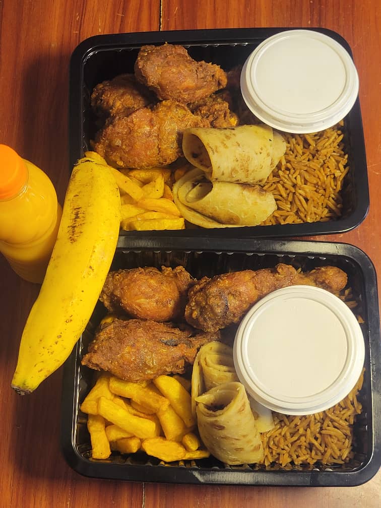 Dry Half Chicken Pilau with chip